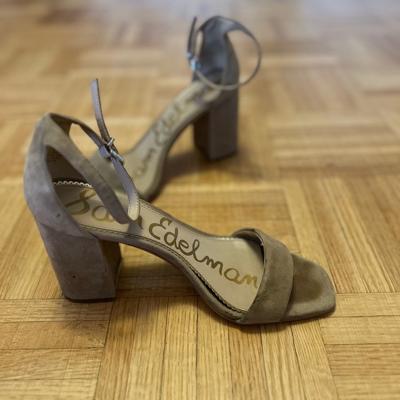 Sam Edelman Daniella Ankle Strap Sandal Oatmeal Suede Size 8.5 - Picture 6 of 9